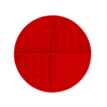 Runde Schleckmatte mit tiefen Vertiefungen, Rot, ø 21 cm – Eat Slow Live Longer Lick Mat Dimensions Circle – Bild 2