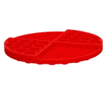 Runde Schleckmatte mit tiefen Vertiefungen, Rot, ø 21 cm – Eat Slow Live Longer Lick Mat Dimensions Circle – Bild 3