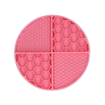 Runde Schleckmatte mit tiefen Vertiefungen, Rosa, ø 21 cm – Eat Slow Live Longer Lick Mat Dimensions Circle – Bild 3