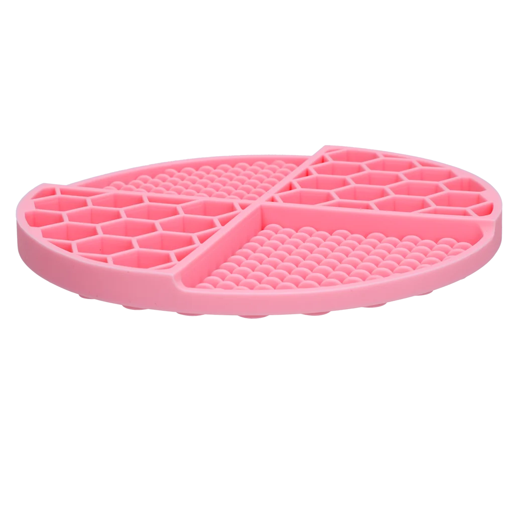 Runde Schleckmatte mit tiefen Vertiefungen, Rosa, ø 21 cm – Eat Slow Live Longer Lick Mat Dimensions Circle – Bild 2