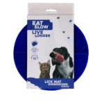 Runde Schleckmatte mit tiefen Vertiefungen, Blau, ø 21 cm – Eat Slow Live Longer Lick Mat Dimensions Circle