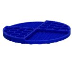 Runde Schleckmatte mit tiefen Vertiefungen, Blau, ø 21 cm – Eat Slow Live Longer Lick Mat Dimensions Circle – Bild 3