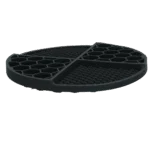 Runde Schleckmatte mit tiefen Vertiefungen, Grau, ø 21 cm – Eat Slow Live Longer Lick Mat Dimensions Circle – Bild 3