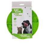 Runde Schleckmatte mit tiefen Mulden, Grün, ø 21 cm – Eat Slow Live Longer Lick Mat Dimensions Circle