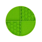Runde Schleckmatte mit tiefen Mulden, Grün, ø 21 cm – Eat Slow Live Longer Lick Mat Dimensions Circle – Bild 2
