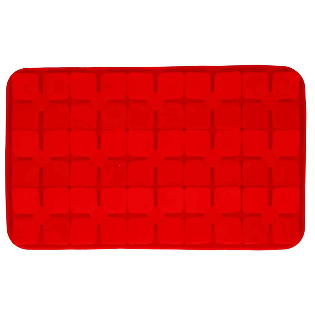 Schleckmatte für Hunde mit blütenförmigen Laschen und Saugnäpfen, 21 x 34 cm, Rot – Eat Slow Live Longer Lick Mat Dimensions Flower – Bild 2