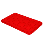 Schleckmatte für Hunde mit blütenförmigen Laschen und Saugnäpfen, 21 x 34 cm, Rot – Eat Slow Live Longer Lick Mat Dimensions Flower – Bild 3