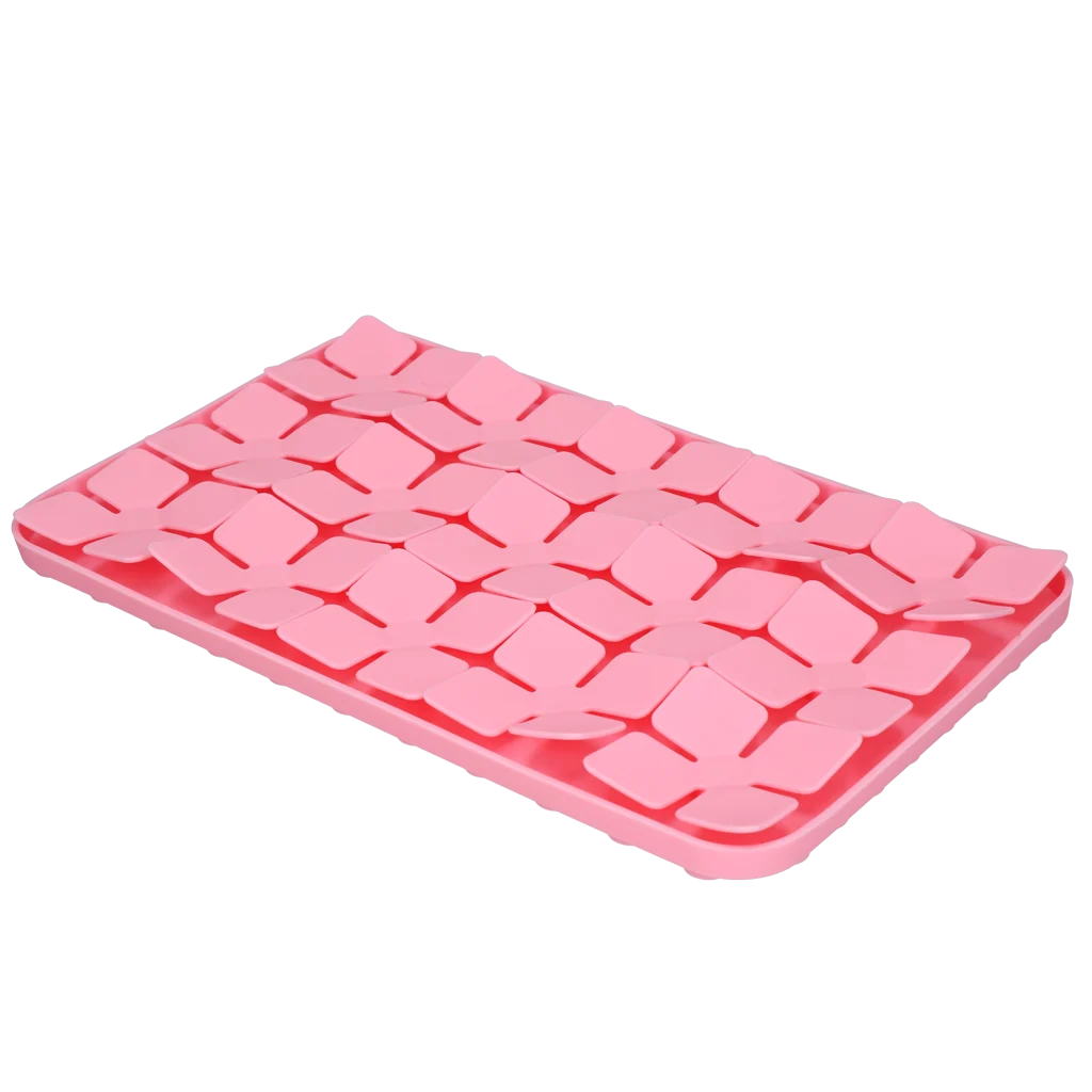 Leckmatte für Hunde mit blütenförmigen Blütenblättern und Saugnäpfen, 21 x 34 cm, Rosa – Eat Slow Live Longer Lick Mat Dimensions Flower – Bild 3