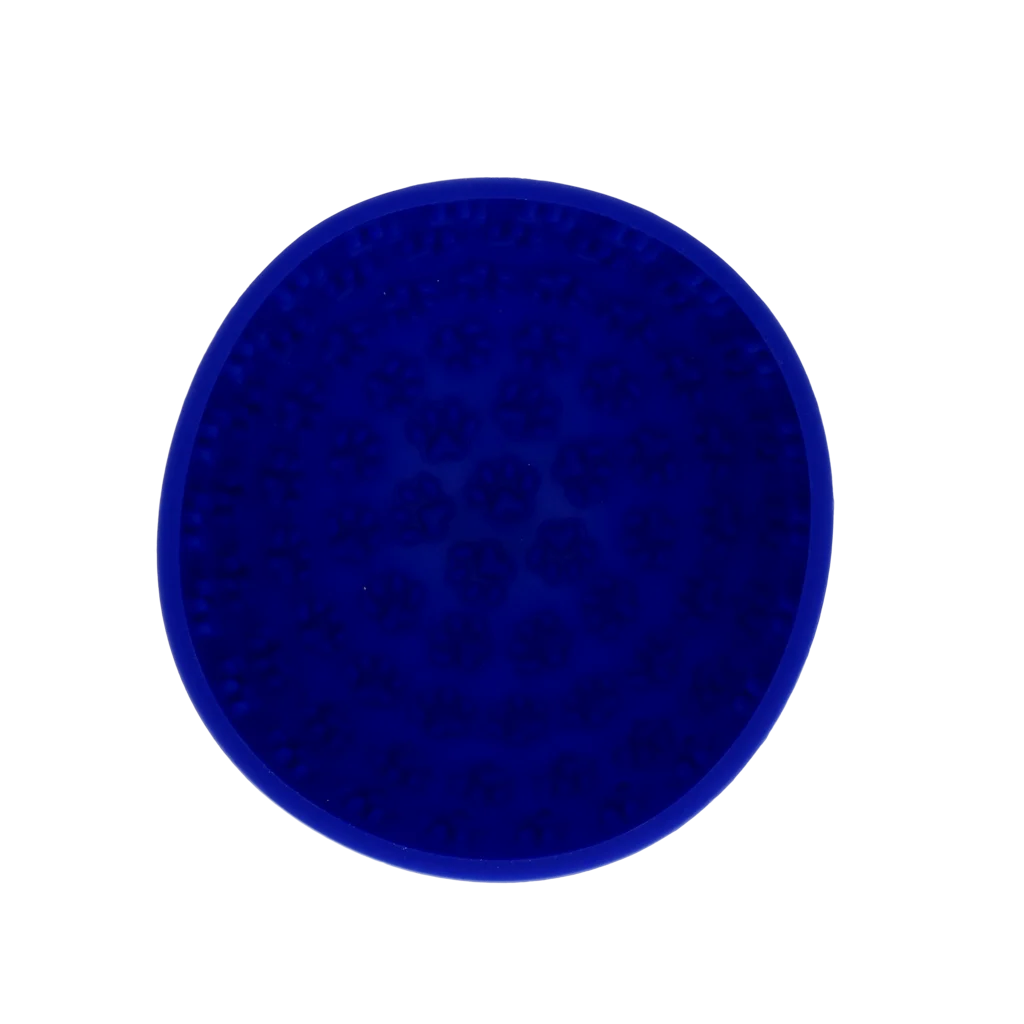 Anti Schling Napf für Hunde mit rundem Boden und Noppen, Ø 17 cm, Blau – Eat Slow Live Longer Lick Mat Wobble Bowl – Bild 2