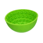 Antischlingnapf für Hunde mit rundem Boden und Noppen, Ø 17 cm, Grün – Eat Slow Live Longer Lick Mat Wobble Bowl – Bild 3