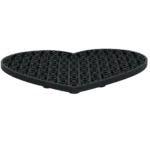 Leckmatte für Hunde in Herzform mit XO Muster, 19 x 23 cm, Grau – Eat Slow Live Longer Lick Mat Lovely Heart – Bild 2