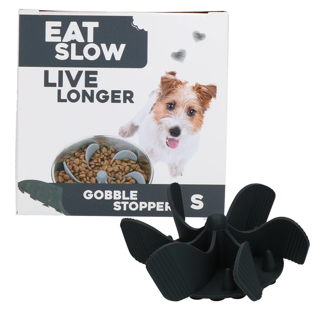 EATS065NR.png Anti Schling Einsatz für Hundenäpfe mit Saugnäpfen, Grau S, Bodendurchmesser 9,5 cm – Eat Slow Live Longer Gobble Stopper – Bild 1