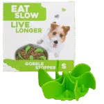 Anti Schling Einsatz für Hundenäpfe mit Saugnäpfen, Grün S, Bodendurchmesser 9,5 cm – Eat Slow Live Longer Gobble Stopper