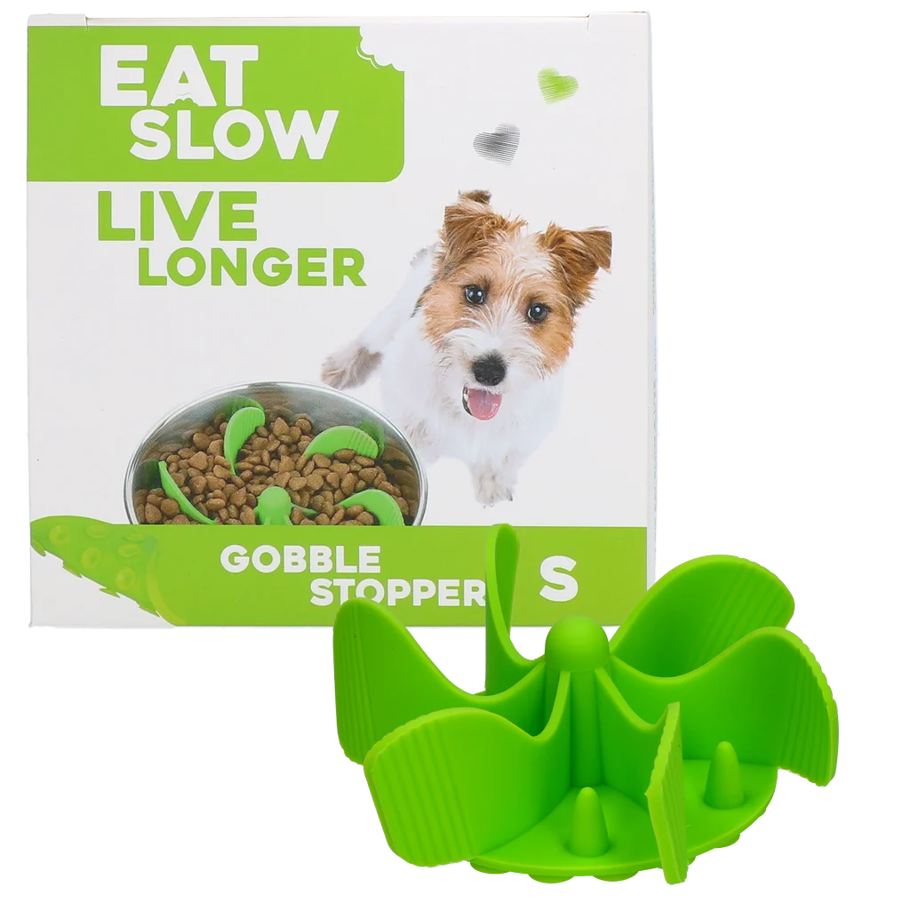 EATS065NS.png Anti Schling Einsatz für Hundenäpfe mit Saugnäpfen, Grün S, Bodendurchmesser 9,5 cm – Eat Slow Live Longer Gobble Stopper – Bild 1