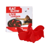 Antischlingnapfeinsatz für Hundenäpfe mit Saugnäpfen, Rot M, Bodendurchmesser 11,5 cm – Eat Slow Live Longer Gobble Stopper