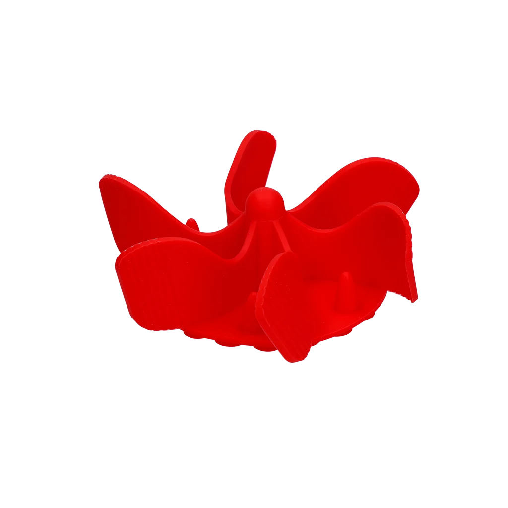Anti Schling Einsatz für Hundenäpfe mit Saugnäpfen, Rot L, Bodendurchmesser 14,5 cm – Eat Slow Live Longer Gobble Stopper – Bild 3