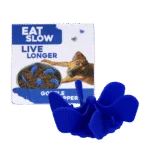 Anti Schling Einsatz für Hundenäpfe mit Saugnäpfen, Blau M, Bodendurchmesser 11,5 cm – Eat Slow Live Longer Gobble Stopper