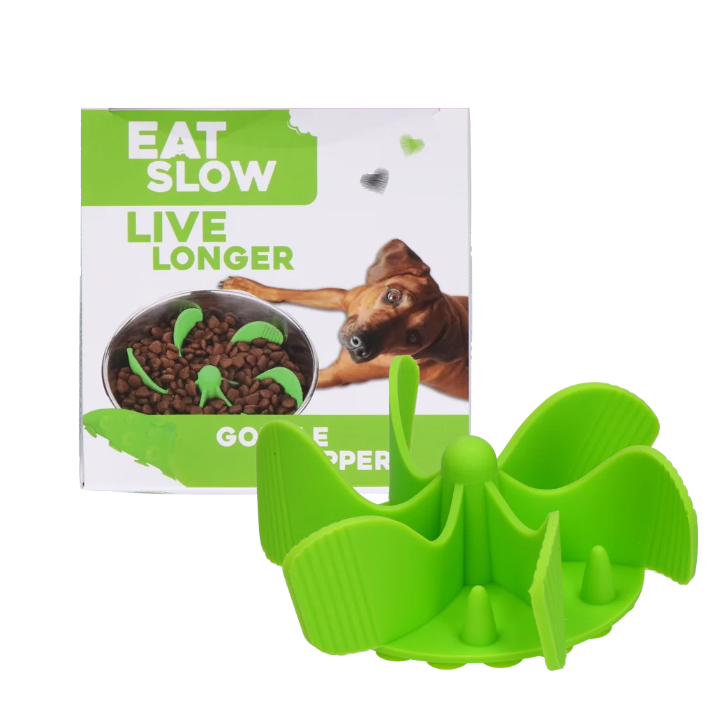 Anti Schling Einsatz für Hundenäpfe mit Saugnäpfen, Grün M, Bodendurchmesser 11,5 cm – Eat Slow Live Longer Gobble Stopper – Bild 1
