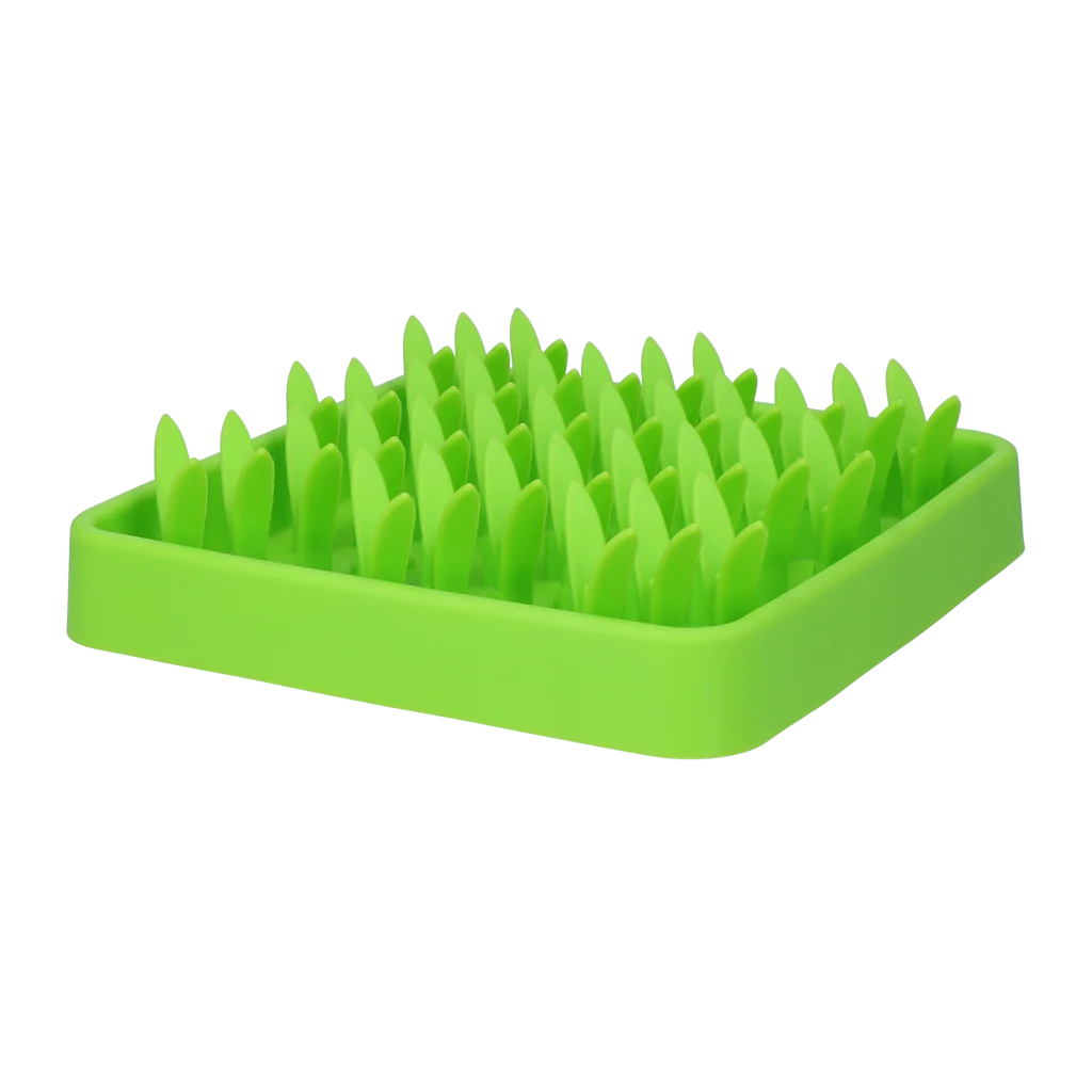 Silikon Schnüffelmatte mit rutschfester Unterseite – Eat Slow Live Longer Snuffelmat Gras – Bild 2