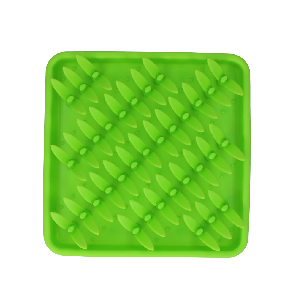 Silikon Schnüffelmatte mit rutschfester Unterseite – Eat Slow Live Longer Snuffelmat Gras – Bild 3