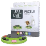 Hundepuzzle für Futterbrocken und Snacks mit rutschfesten Füßen – Eat Slow Live Longer Puzzle Circle
