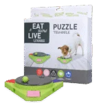 Hundepuzzle für Futter und Snacks – Eat Slow Live Longer Puzzle Triangle