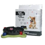 Hunde Futterpuzzle für Trockenfutter und Snacks mit Antirutschfüßen – Eat Slow Live Longer Puzzle Roundabout