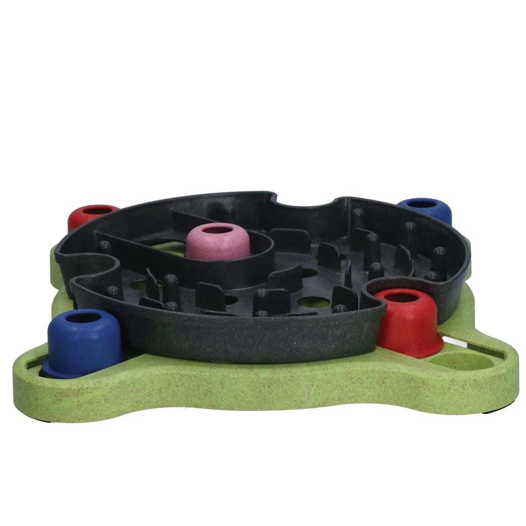 Hunde Futterpuzzle für Trockenfutter und Snacks mit Antirutschfüßen – Eat Slow Live Longer Puzzle Roundabout – Bild 2