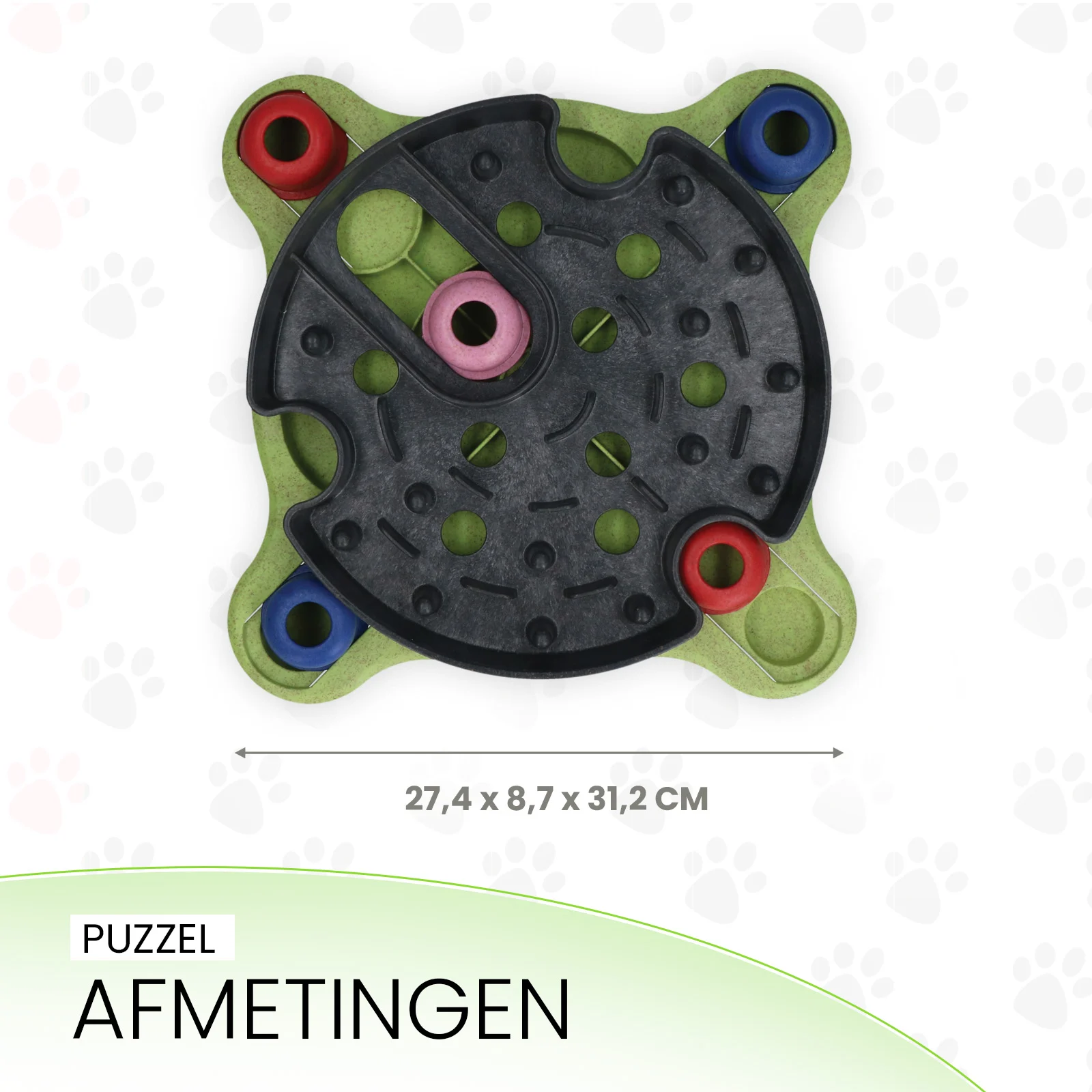 Hunde Futterpuzzle für Trockenfutter und Snacks mit Antirutschfüßen – Eat Slow Live Longer Puzzle Roundabout – Bild 5