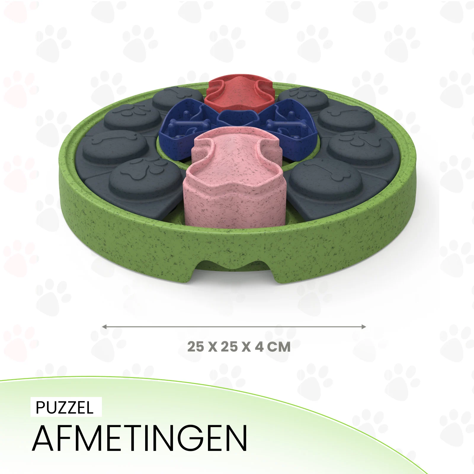 Hundepuzzle mit Schiebeteilen für Trockenfutter und Snacks – Eat Slow Live Longer Puzzle Disc – Bild 4