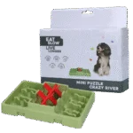 Futterpuzzle für Trockenfutter und Snacks, 13 x 19 cm – Eat Slow Live Longer Mini Puzzle Crazy River