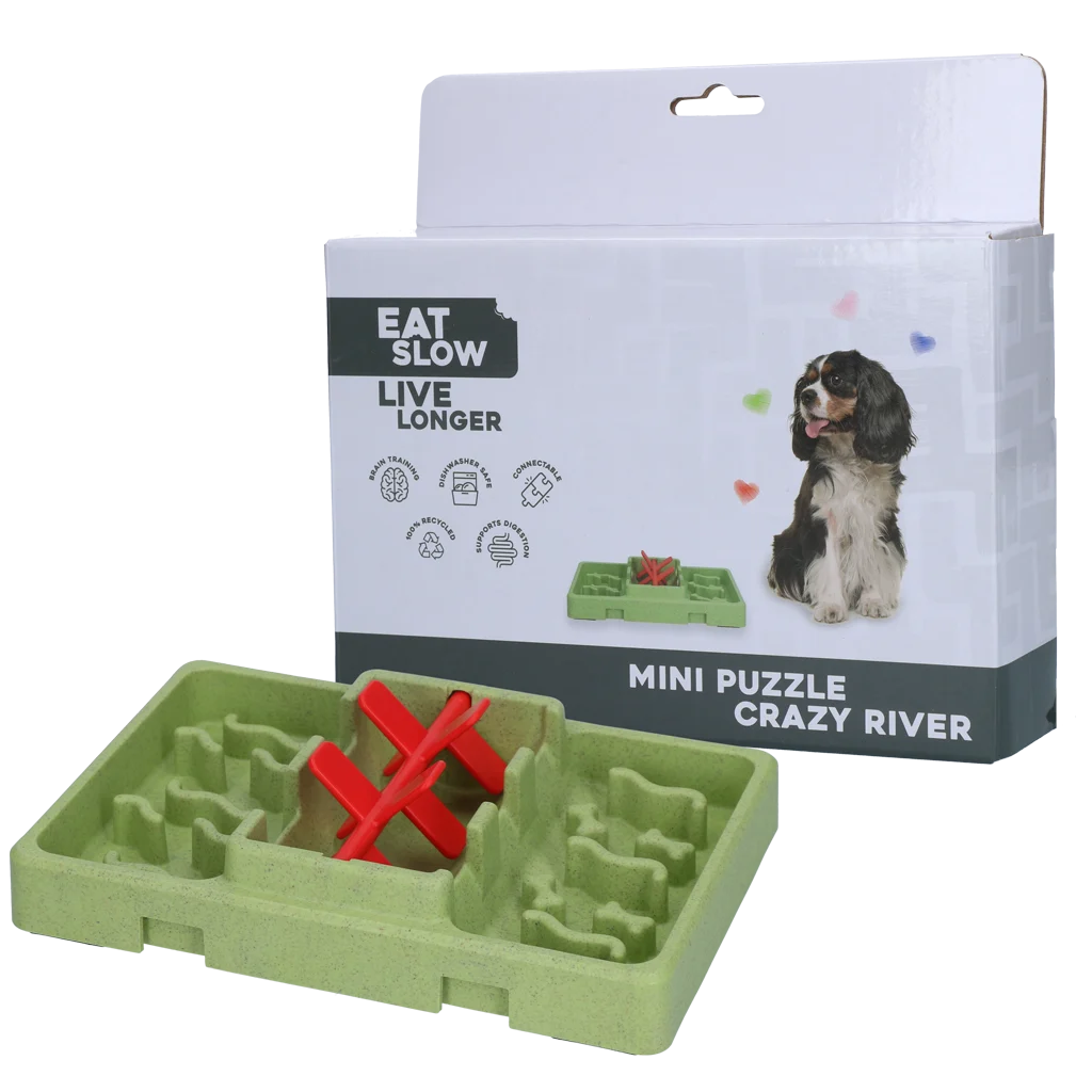 EATS071A.png Futterpuzzle für Trockenfutter und Snacks, 13 x 19 cm – Eat Slow Live Longer Mini Puzzle Crazy River – Bild 1