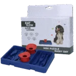 Hundepuzzle für Kroketten und Snacks, 13 x 19 cm – Eat Slow Live Longer Mini Puzzle Rainy Day