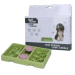 Hundepuzzle für Trockenfutter und Snacks, 13 x 19 cm – Eat Slow Live Longer Mini Puzzle Lush Jungle