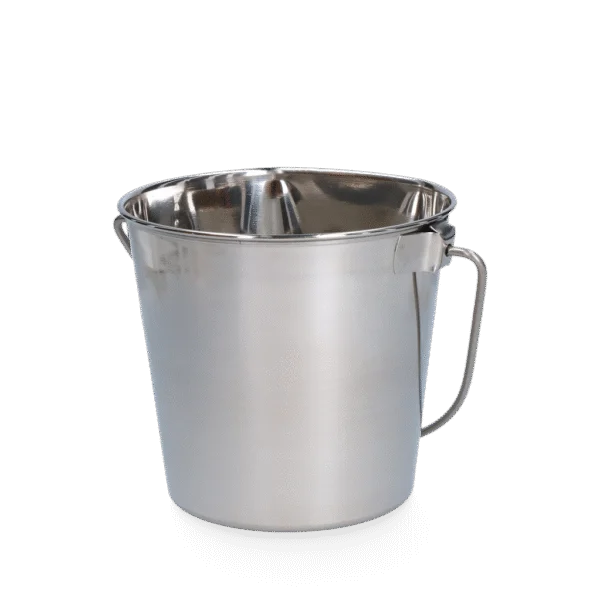 Edelstahleimer mit flacher Seite 0,95 l