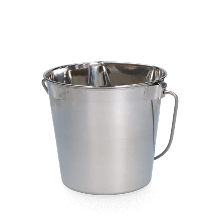 Edelstahleimer mit flacher Seite 0,95 l