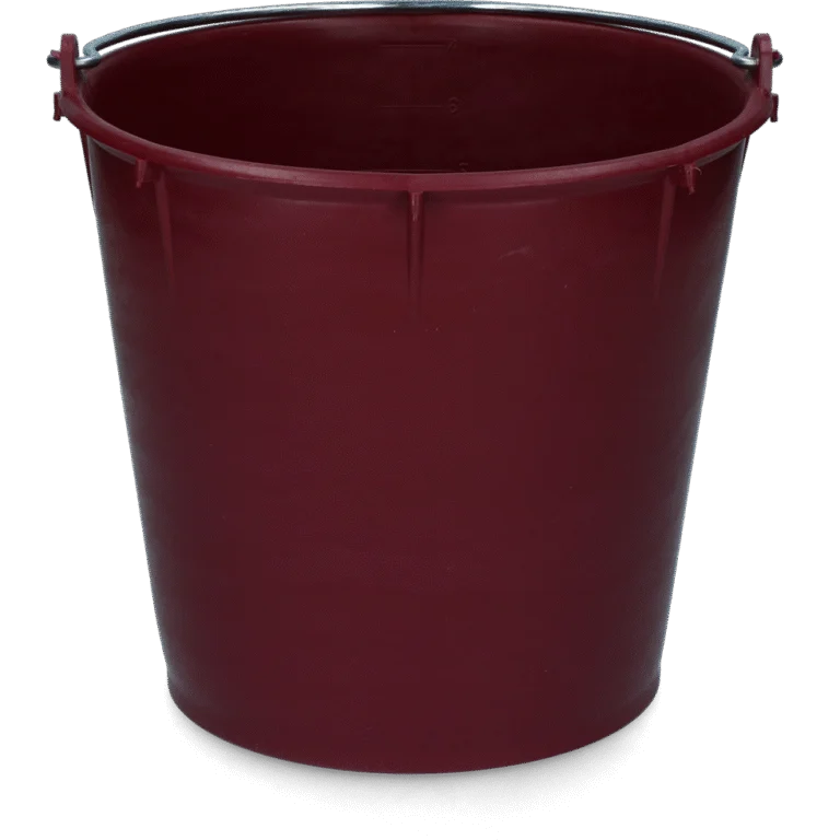 Eimer mit verzinktem Henkel, 7 l, Bordeauxrot – Vplast
