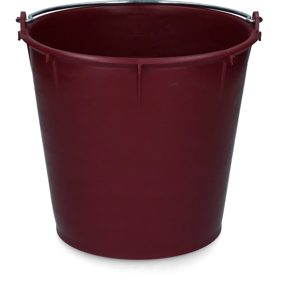 EMME00016B.png Eimer mit verzinktem Henkel, 7 l, Bordeauxrot – Vplast – Bild 1