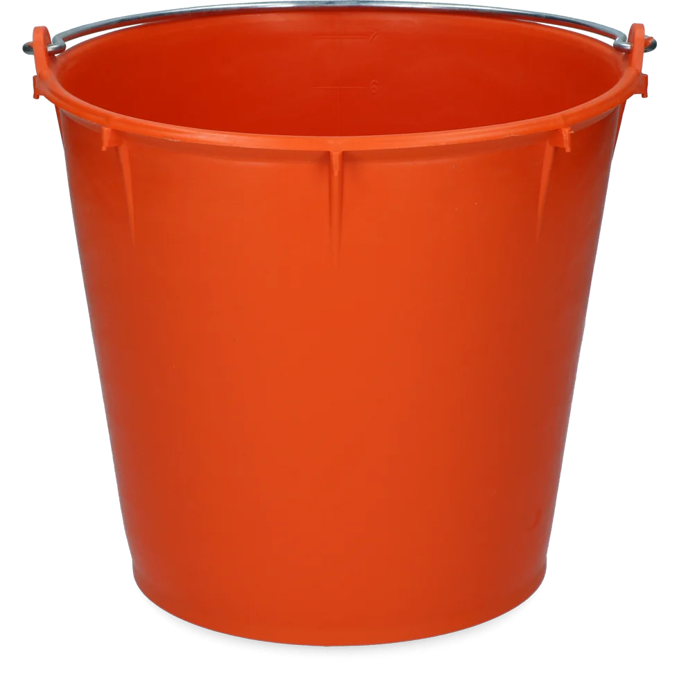 Eimer mit verzinktem Henkel 7 l Orange – Vplast – Bild 2