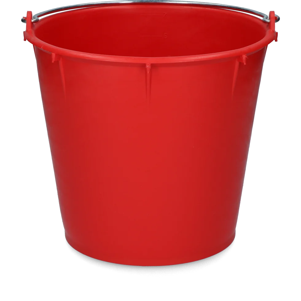 Eimer mit verzinktem Henkel 7 l Rot – Vplast – Bild 2