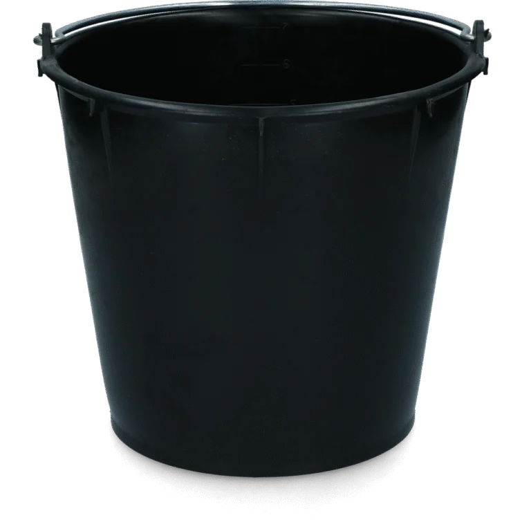 Eimer mit verzinktem Henkel, 7 l, Schwarz – Vplast