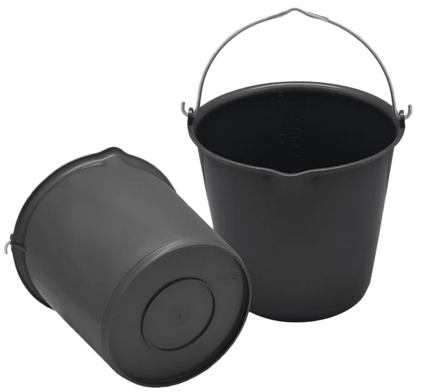 Eimer mit Ausgießer, 15 l, Schwarz – Vplast