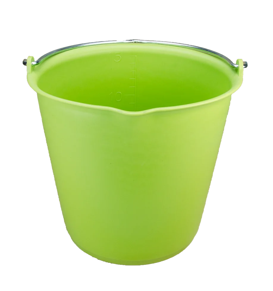 EMME00019L.png Eimer mit Ausgießer 15 l Grün – Vplast – Bild 1