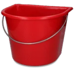 Eimer mit abgeflachter Seite 15 l Rot – Vplast