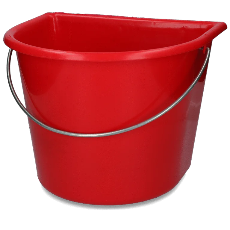 Eimer mit abgeflachter Seite 15 l Rot – Vplast
