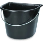 Eimer mit flacher Seite, 15 l, Schwarz – Vplast