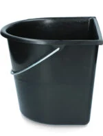 Eimer mit flacher Seite, 15 l, Schwarz – Vplast – Bild 3