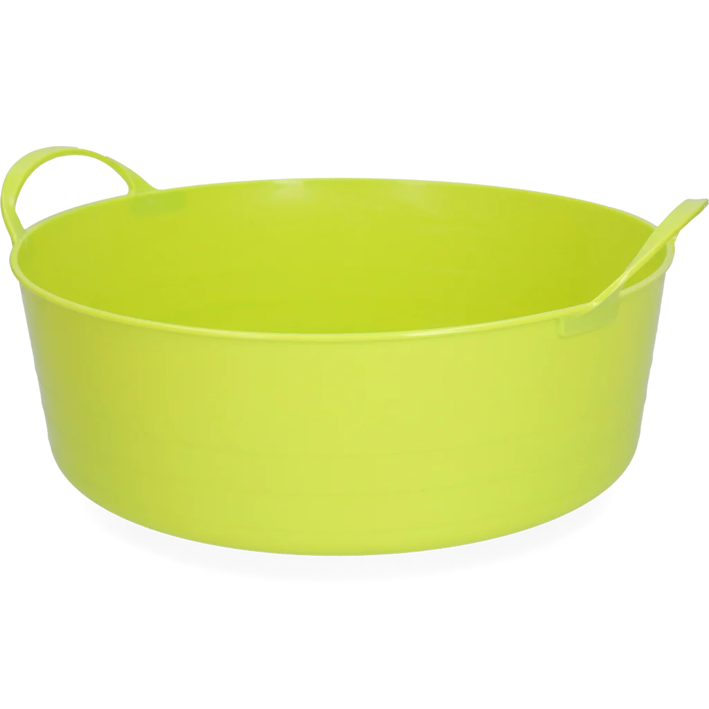 Flexibler Eimer mit Griffen, 6 l Limettengrün – Vplast V-Trug Flexi – Bild 1