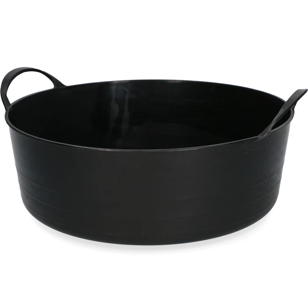 EMME000213Z.png Flexible Wanne mit Griffen, 6 l, Schwarz – Vplast V-Trug Flexi – Bild 1