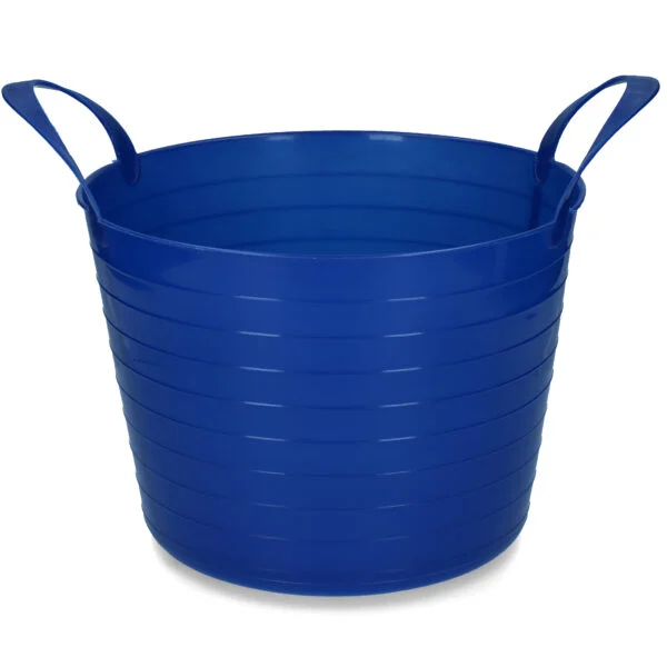 Flexibler Eimer mit zwei Handgriffen, 14 l, Blau – Vplast V-Trug Flexi